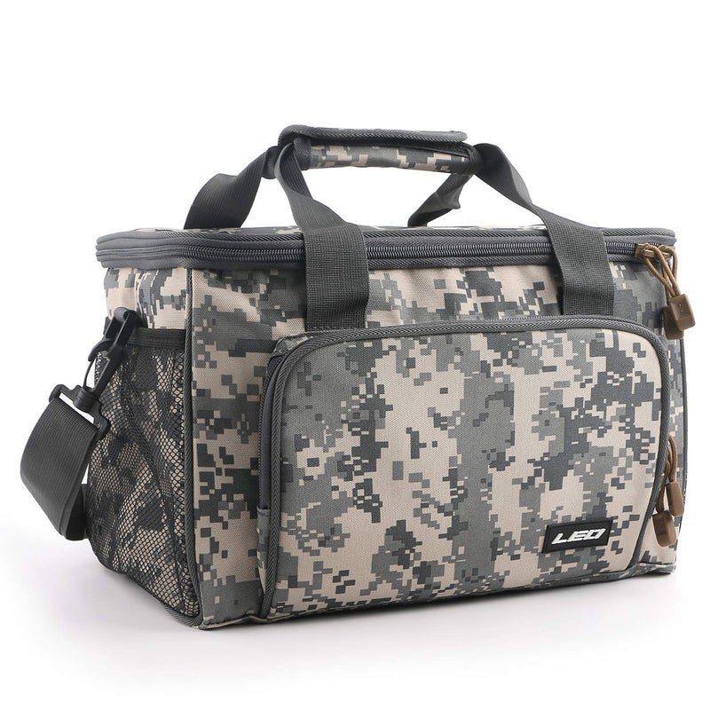 mouhike Fishing Tackle Bag Portable Crossbody Sling Pack Fly Fishing Tackle Box Bag Large Fishing Gear Storage Organizer for Travel Camping Hiking (Camo) - Image 1
